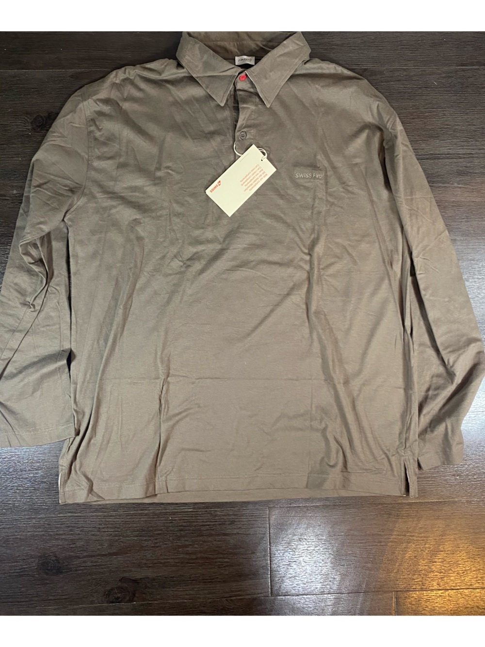 NWT Zimmerli SWISS Air First Class Pajama Polo Top Mens XL Organic Cotton Lounge